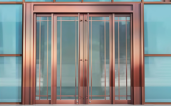 红古玻璃地弹门